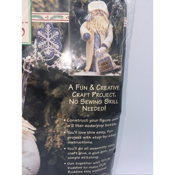 Christmas Craft Project Kit Bottle Buddies Jack Frost 18101 Dimensions 1996 - Picture 3 of 9